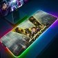 Eco-friendly Cyberpunk 2077 Glowing RGB LED Mouse Pad 4mm Thickness for Gaming Keyboard USB Anti-slip Rubber Base Desk Mat